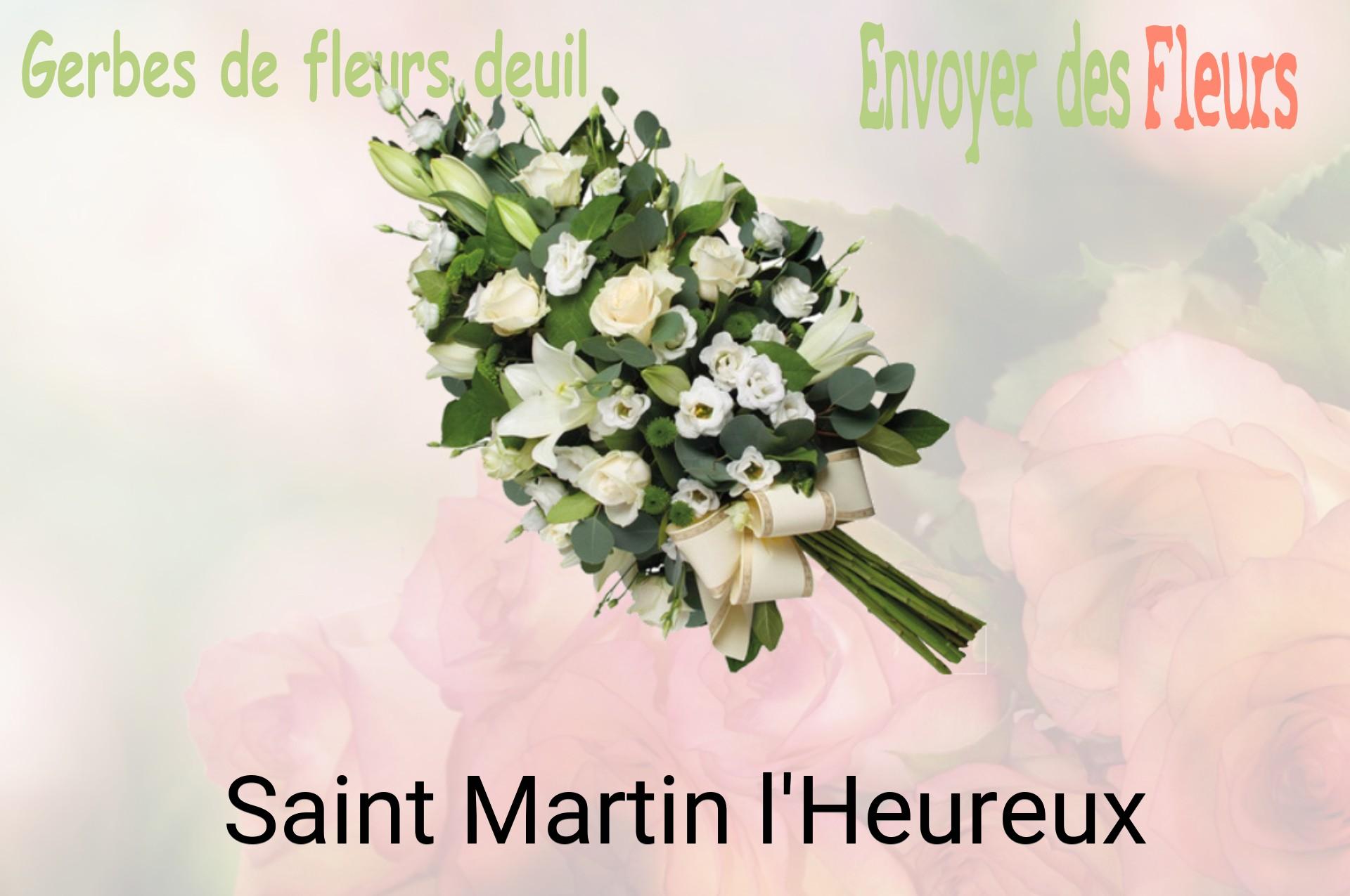 Gerbe de fleurs de deuil livrée à Saint-Martin-l'Heureux
